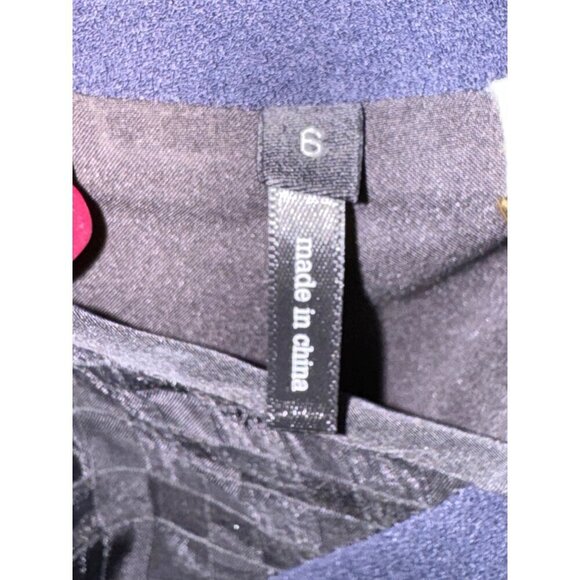 Anthropologie 4C Dress Women 6 Navy Blue Black Lace Detail A Line‎ Shift Mini - Picture 9 of 12